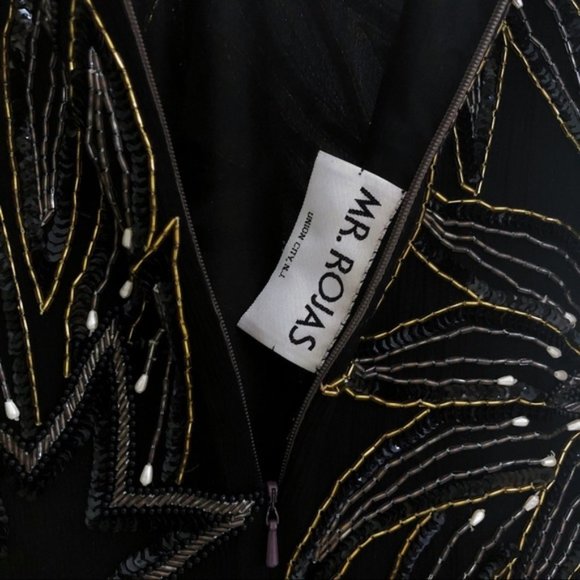 Vintage 80s Sequin Beaded Evening Formal Long Sleeve Blouse - Picture 9 of 9